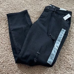 Black distressed jeans